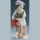 Gardener childr. Girl w.water can, Coloured, with gold, H 13 cm
