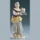 Gardener childr. Girl w.triangle, Coloured, with gold, H 14,5 cm