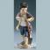 Gardener childr. Boy with spade, Coloured, with gold, H 13 cm
