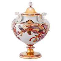 Vase with Dragon, Dragon & Phoenix, H 34 cm