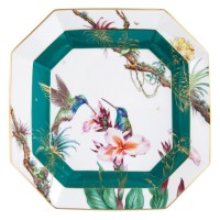 Dish with “Hummingbirds and Orchids”