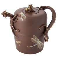 Pot with lizard “Fanciful Dragonflies“