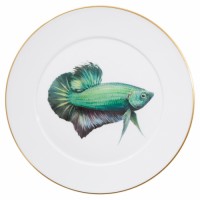 Wall Plate GREEN FIGHTING FISH