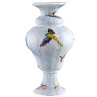 Basket-Weave Vase, “Swarm of Birds”