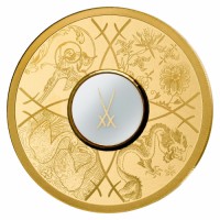 GOLD PLATED Medal - 315 Years of MEISSEN