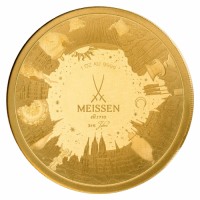 GOLD PLATED Medal - 315 Years of MEISSEN