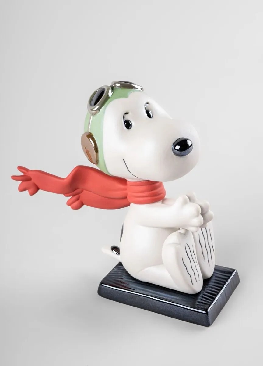 Snoopy flying Ace バナー&フィギュア ビンテージ Snoopy™ Flying Ace Sculpture Art-Salon