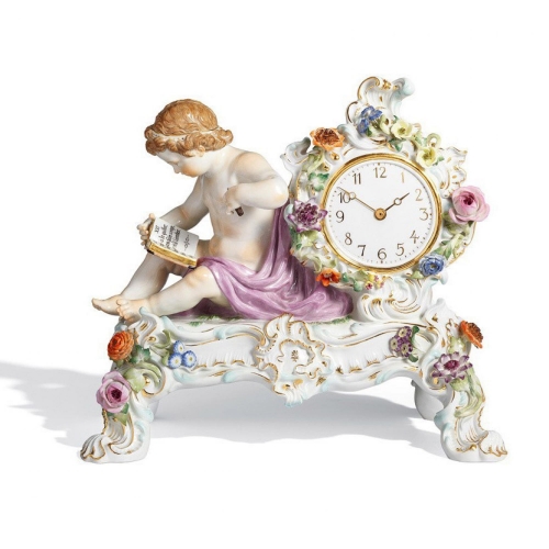 Каминные часы Meissen середины 18-ого века