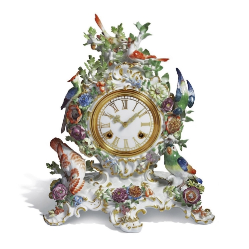 Каминные часы Meissen середины 18-ого века