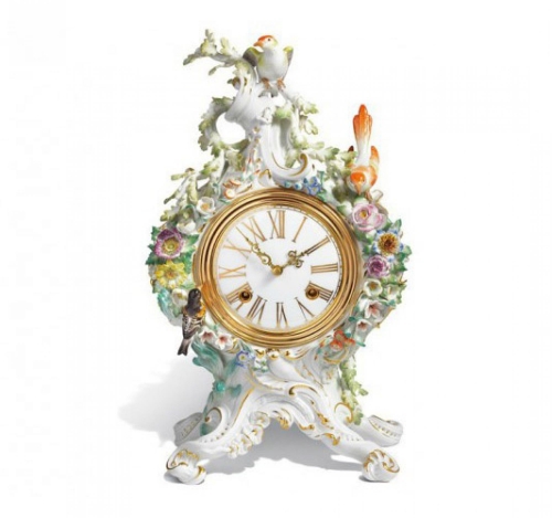 Каминные часы Meissen середины 18-ого века
